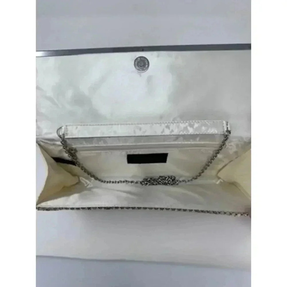 Jessica McClintock Vintage Silver Mesh Purse Clutch 80's - Picture 12 of 14